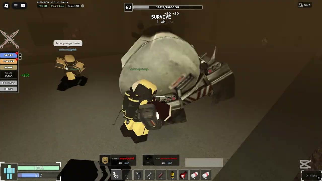 I destroy zombies with X-fists and...(Criminality Infection)