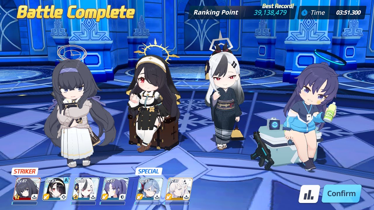 [Blue Archive] Goz S3 Torment (Field) - 3 Team Clear - 39,138,479 - Hinata Borrow
