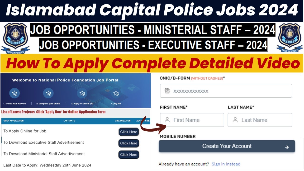 Islamabad Capital Police Job 2024 | Apply Now for Executive & Ministerial Staff Positions!