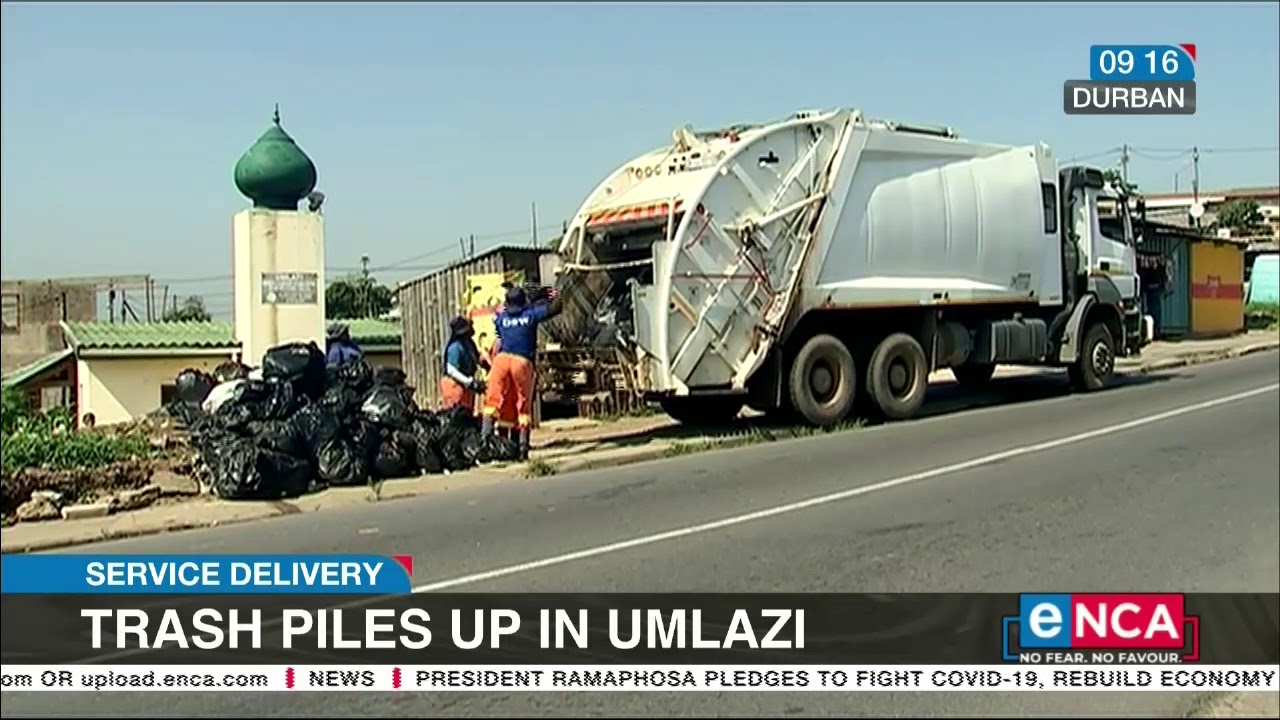 Trash piles up in Durban's Umlazi