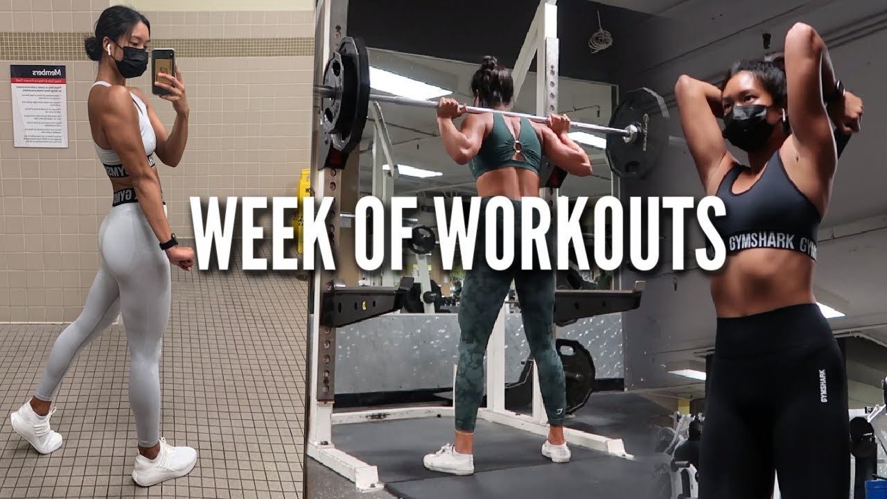 WEEK OF WORKOUTS | Training Upper + Lower Body, HIIT, & Cardio Circuits!