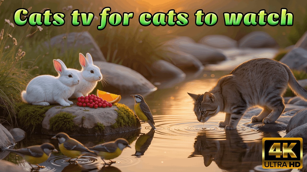 TV FOR CATS - The Feline Olympics: ULTIMATE Compilation of Nature's Athletes @Nature 4K TV 115