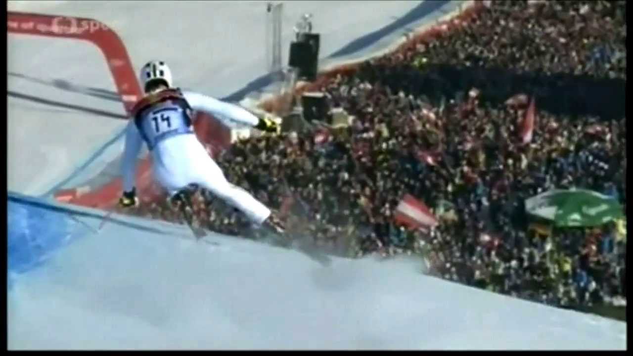 ALPINE SKIING WORLD CUP DOWNHILL SLOW MOTION