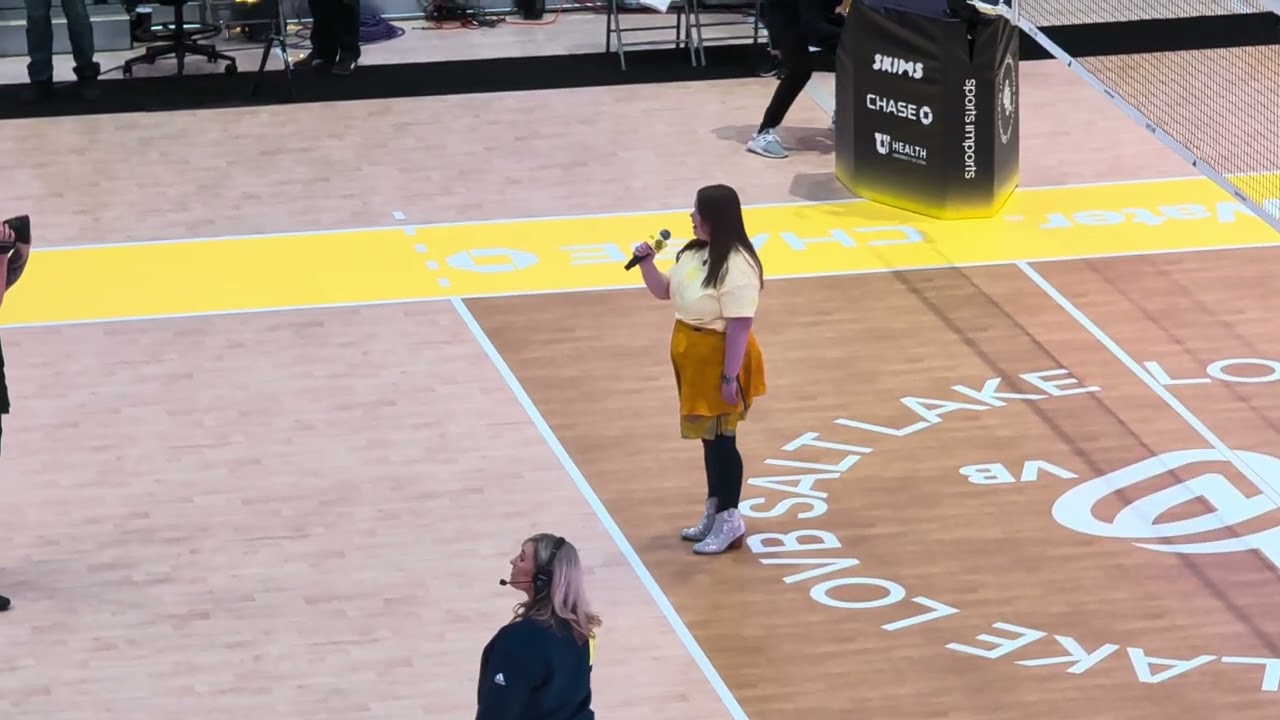 LOVB Salt Lake vs Houston 2/21/26 National Anthem Sing