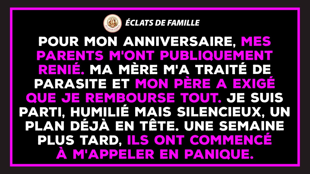 Ma mère a organisé une réunion de famille pour renier publiquement un enfant comme moi, alors j'ai…