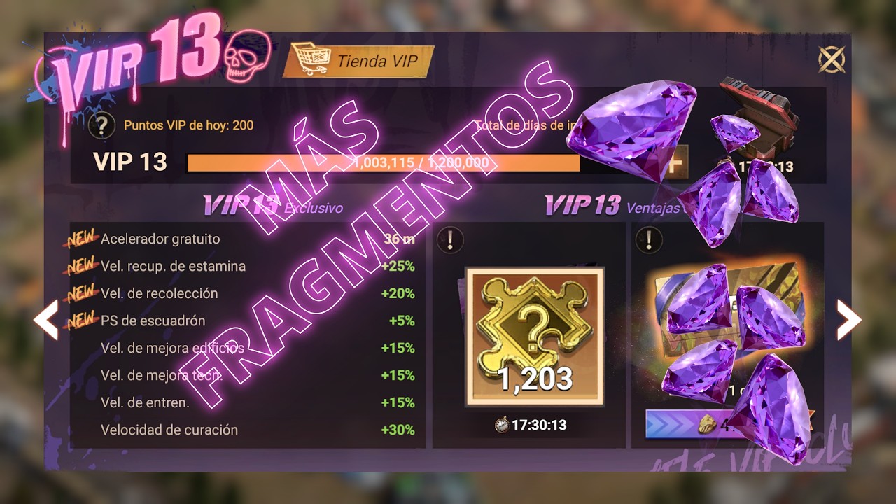 ¡¡¡SUBIENDO MI VIP AL LVL 13!!! ¡¡¡GRAN MEJORA PARA LA CUENTA F2P!!!💎💎💎#doomsdaylastsurvivors