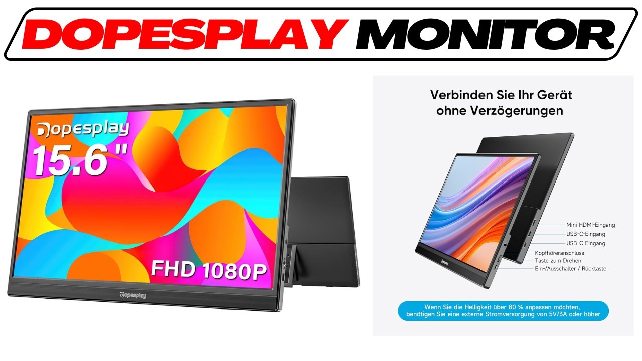 Dopesplay DR1563 tragbarer und portabler Monitor im Test Vergleich || Gut & Günstig