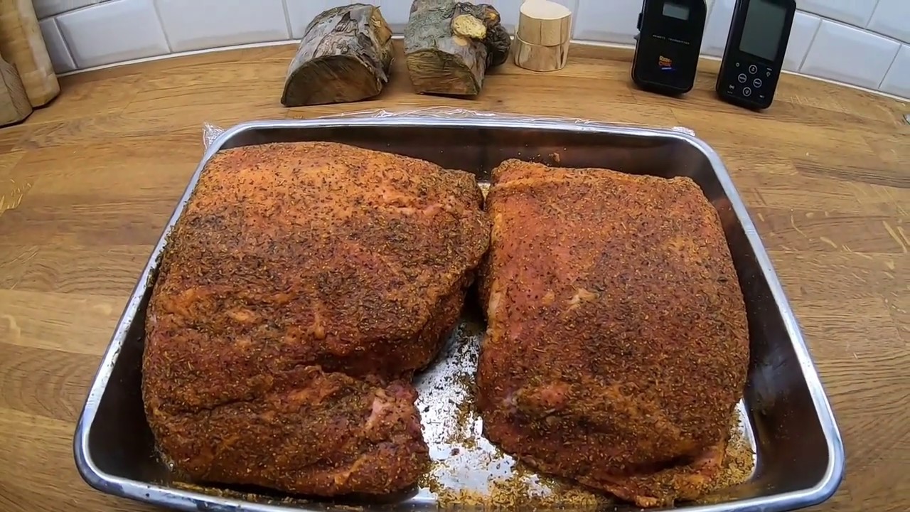 Pulled pork på kamado grill