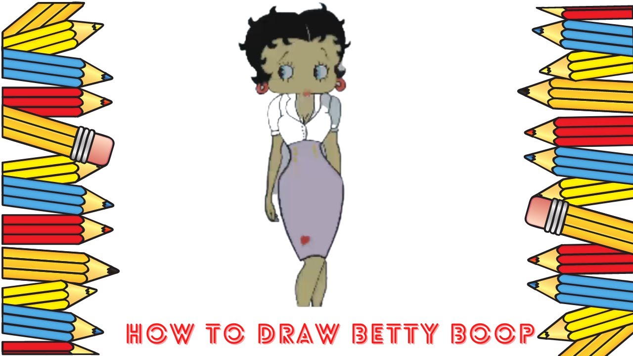 How To Draw Betty Boop | Learn Eas Betty Boop Cartoon Drawing