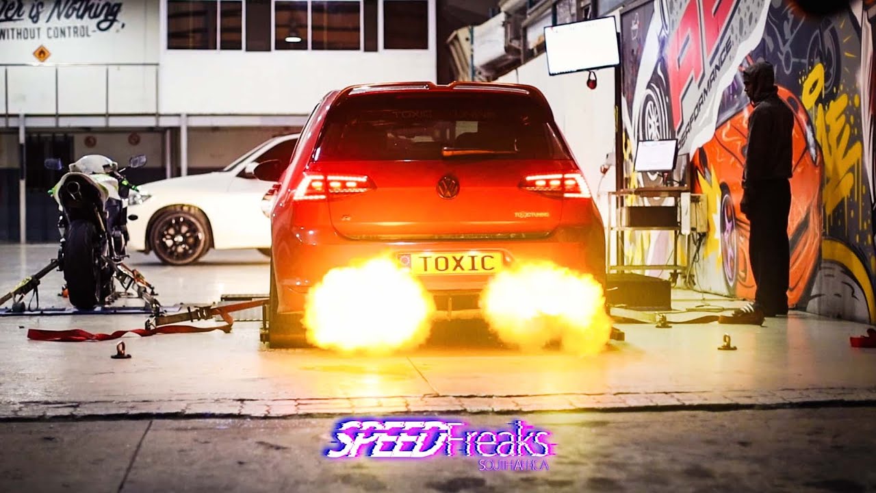 GOLF 7 GTi Spitting FLAMES!!! | AE PERFORMANCE DYNO RUN