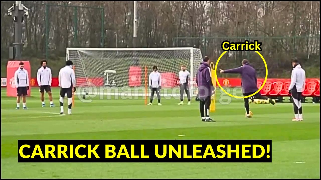 Carrick unveils new passing drill in Man Utd training ahead of Tottenham clash