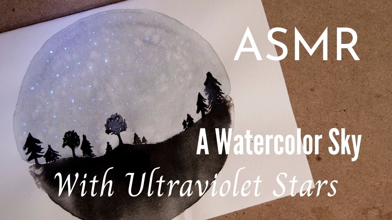 ASMR Painting the Night Sky with UV Stars