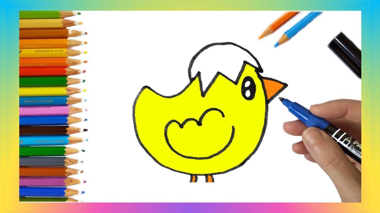 🌈 Рисование цыплят для детей | Легко и весело учиться