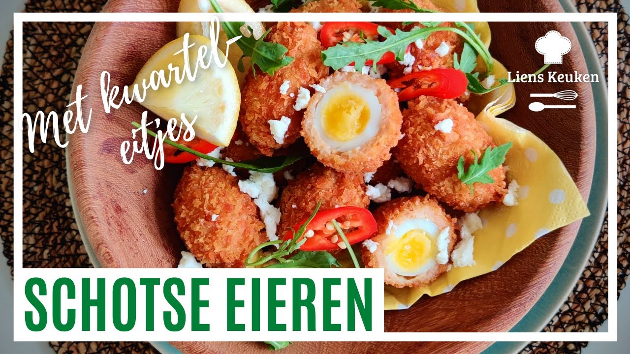 Eitjes in krokant jasje | SCHOTSE EIEREN | Met kwarteleitjes