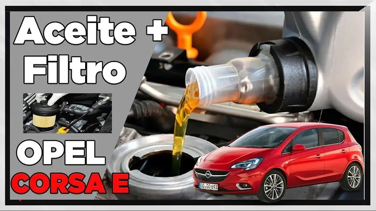 Como Cambiar el aceite de motor + filtro de Aceite OPEL CORSA E - Color Edition