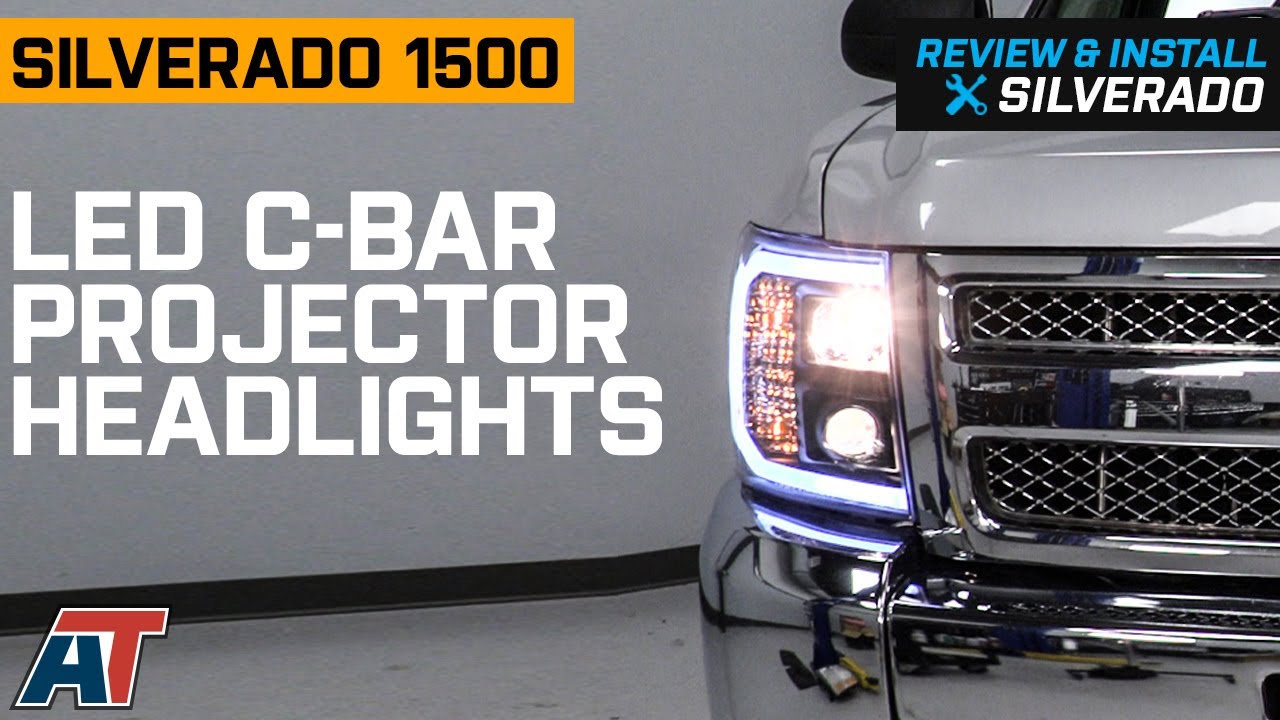 2007-2013 Silverado 1500 LED C-Bar Projector Headlights; Matte Black Housing Review & Install