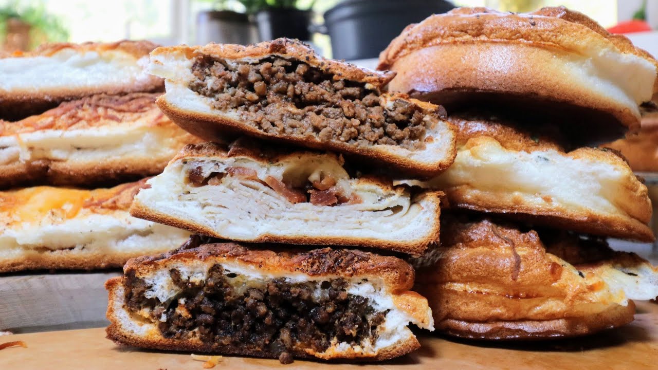 Egg White HOT POCKETS (Experiment!) // Sloppy Joe, Taco, Turkey Bacon Ranch // Keto Freezer Cooking