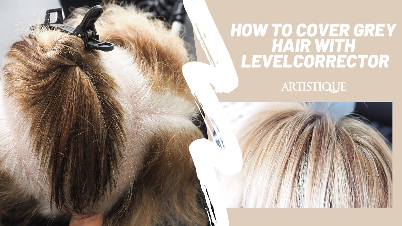 how to cover grey hair with levelcorrector Artistique Haircare