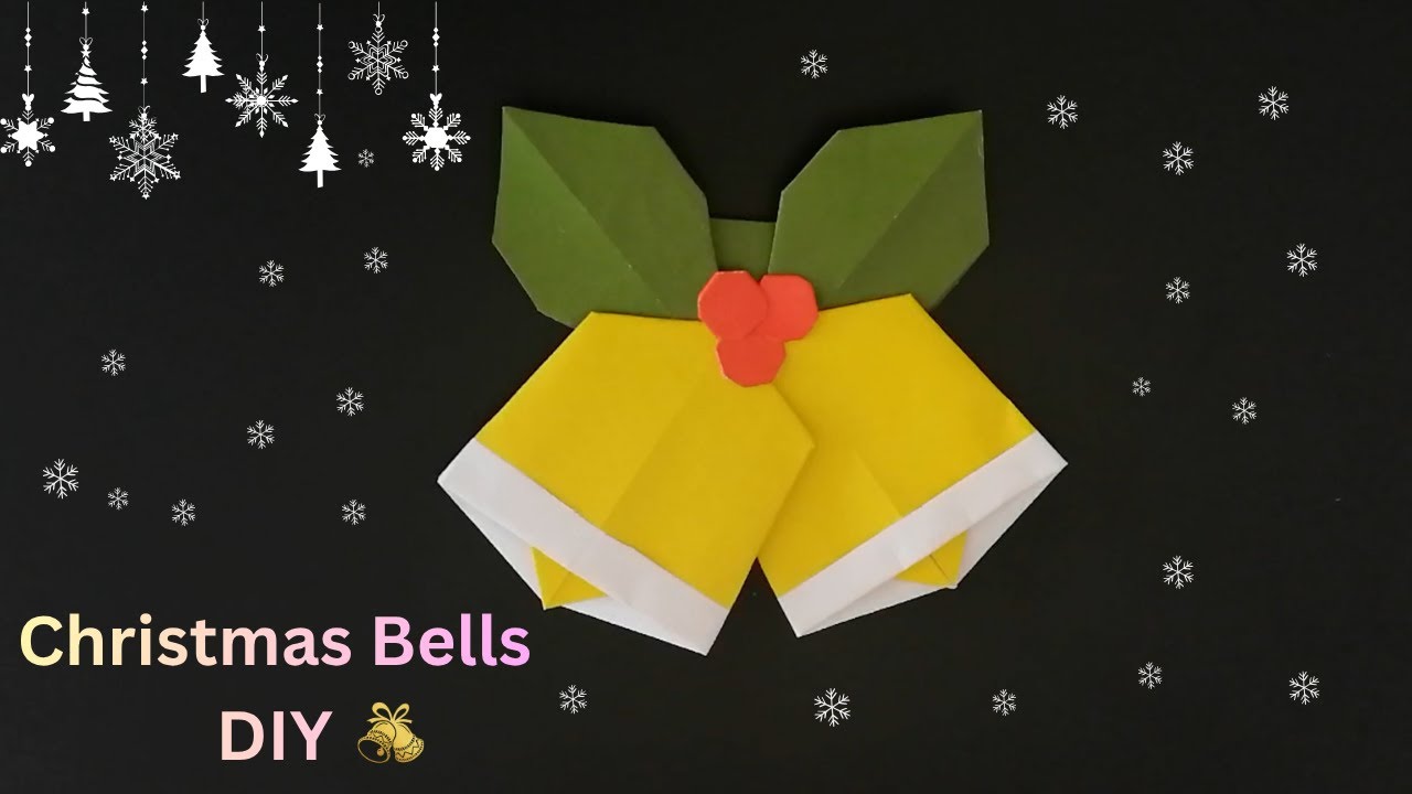 Easy Paper Christmas Bells DIY | Cute Origami Craft for Christmas Decor