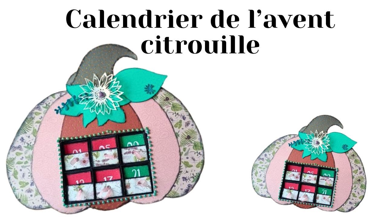 CALENDRIER DE L'AVENT CITROUILLE 100% action #action #scrap #calendrierdelavent