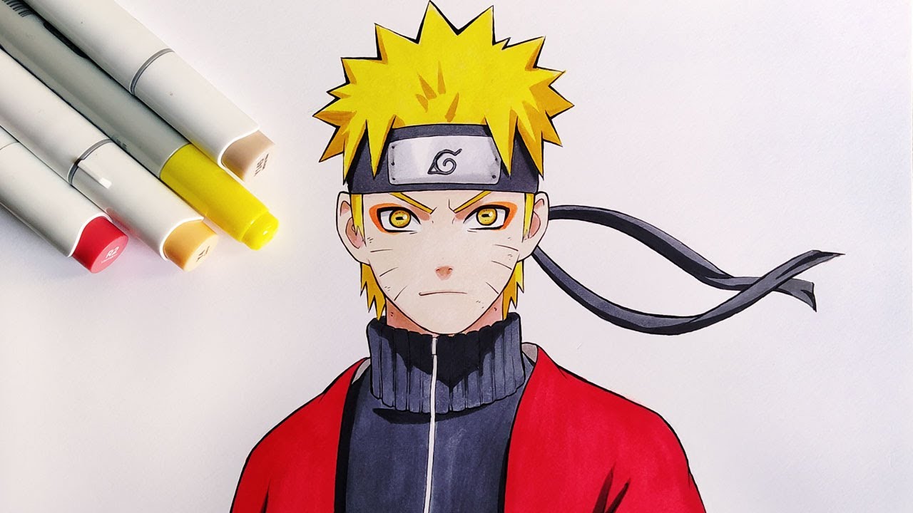 How to Draw Naruto Uzumaki Sage Mode - Naruto Shippuden | Step By Step Tutorial