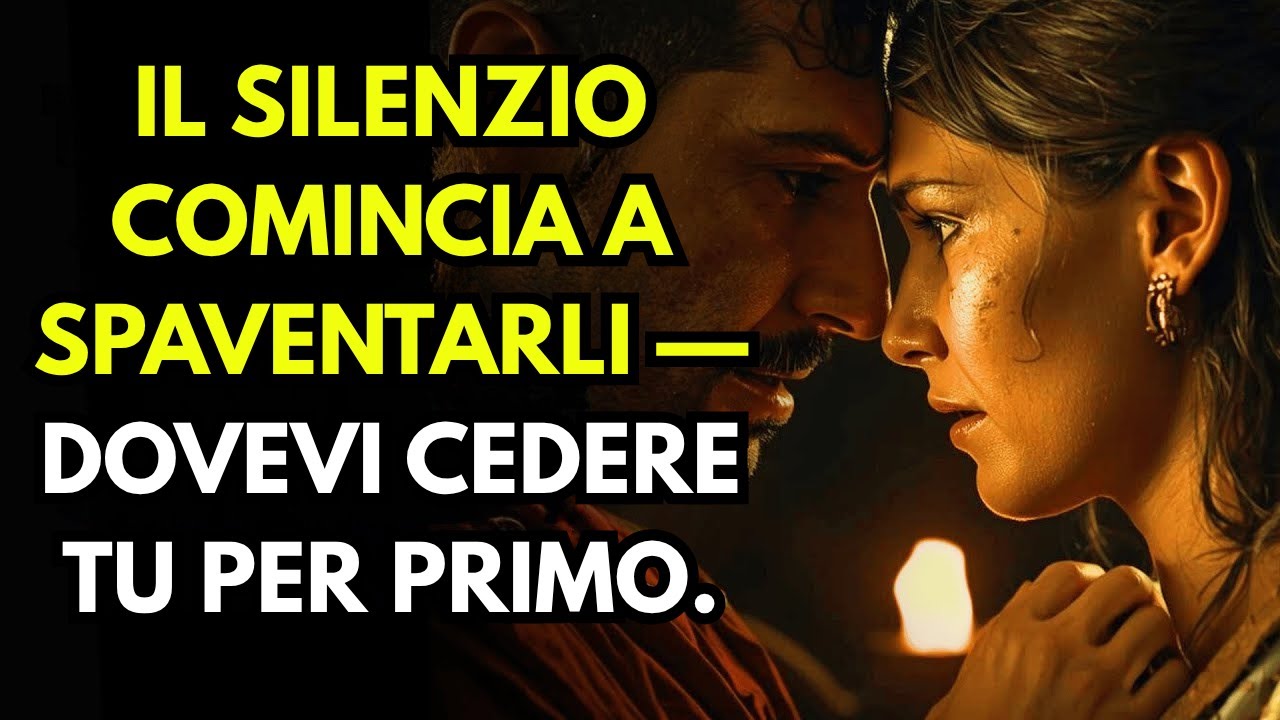 Il silenzio comincia a spaventarli — Dovevi cedere tu per primo.