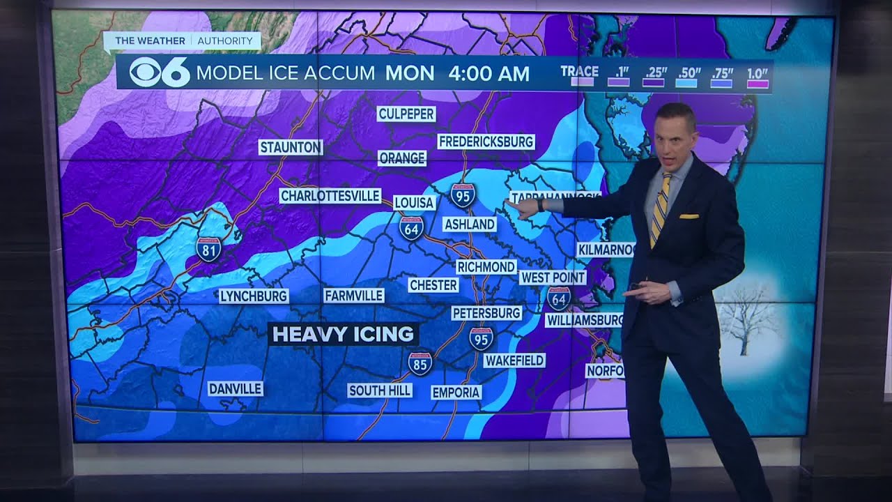Virginia could see historic ice storm; potential widespread power outages (Friday Noon Update)