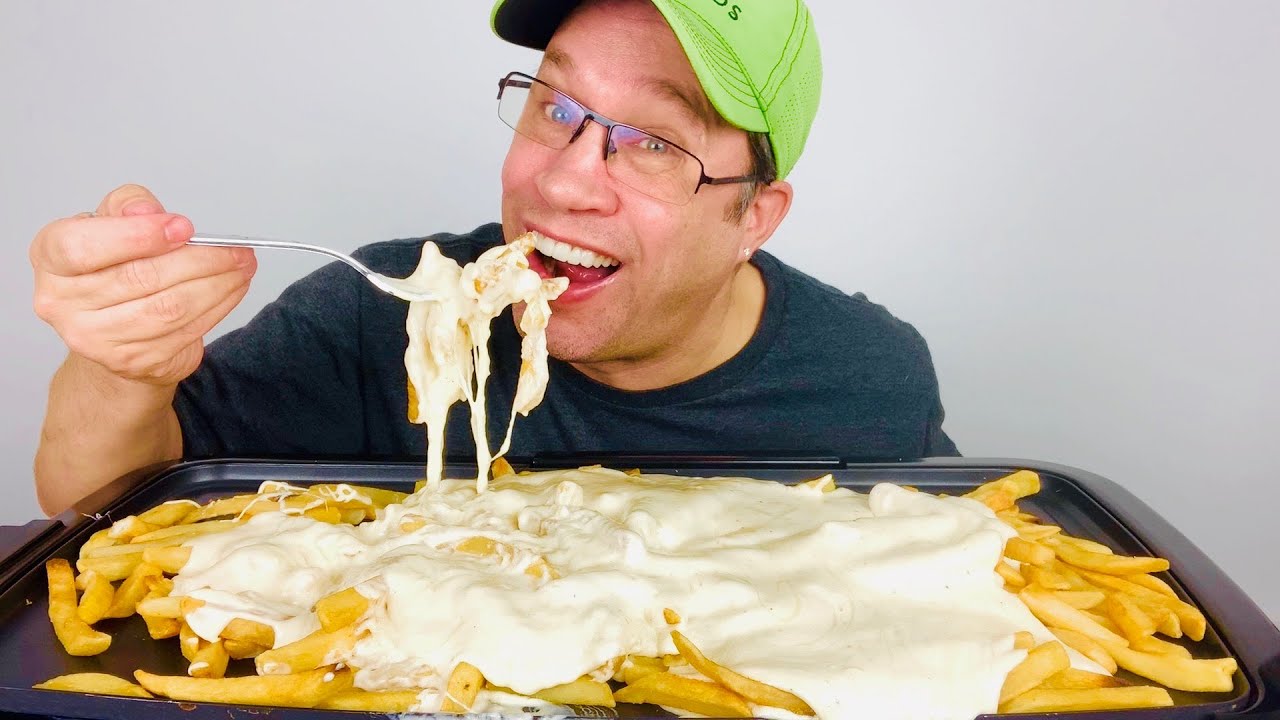 Alfredo • Garlic • Cheese • Fries • Mukbang  (big bites)