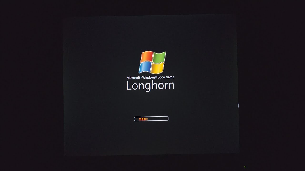 Windows Longhorn Build 4074 on actual hardware!