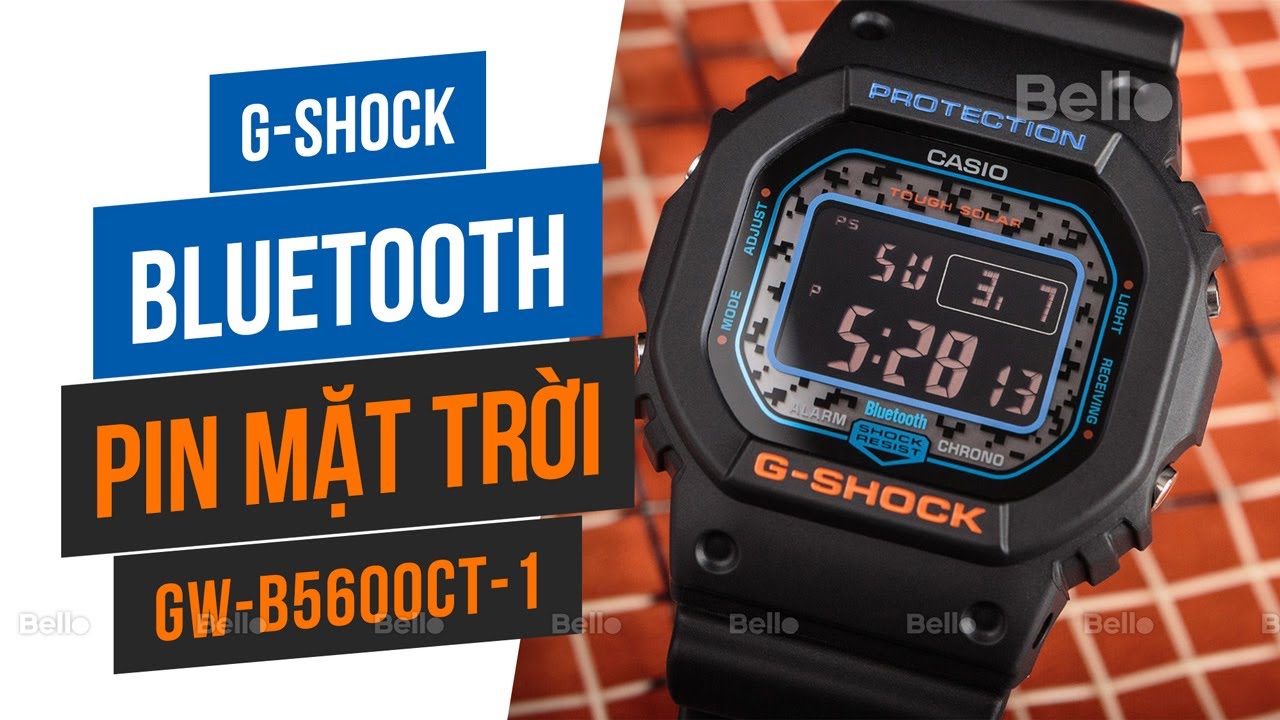 Đập hộp G-Shock kết nối Bluetooth, Pin Mặt Trời - GW-B5600CT-1 phối màu City Camouflage mới