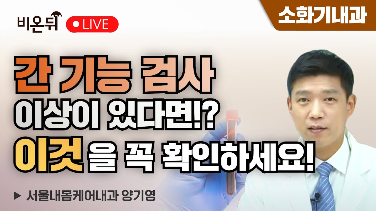 간 기능 검사에 이상이 있다면 이것을 꼭 확인하세요! / 서울내몸케어내과 양기영