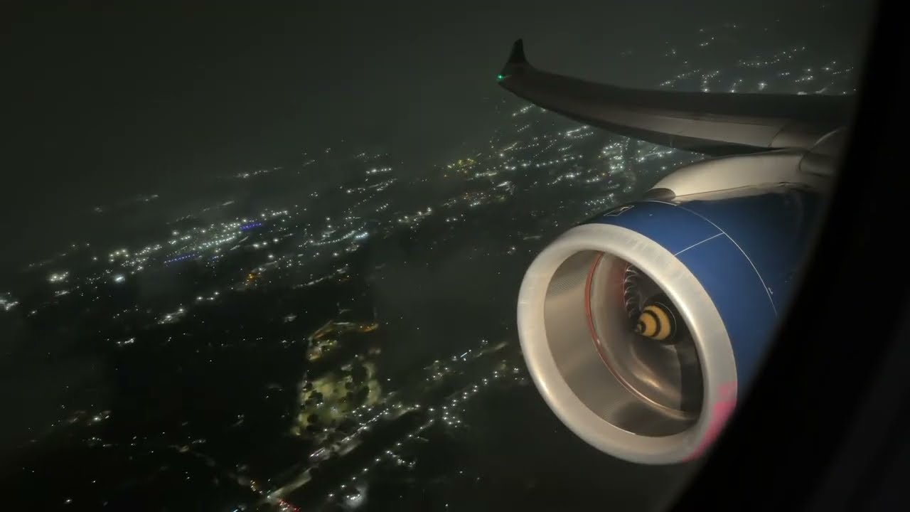 DL105 ATL-GRU A330-900 A330Neo N417DX 4K beautiful foggy evening take off
