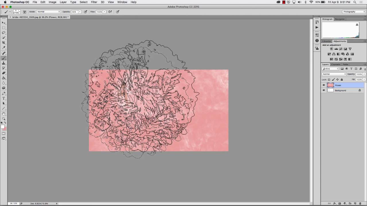 How to Use Photoshop Brushes using our Flower Brush for Wedding Photography