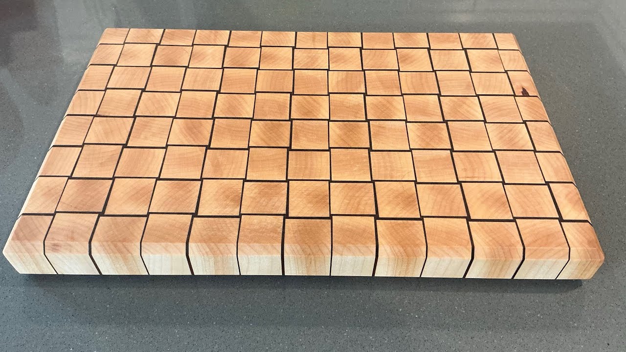 Basket Weave Pattern End Grain Cutting Board