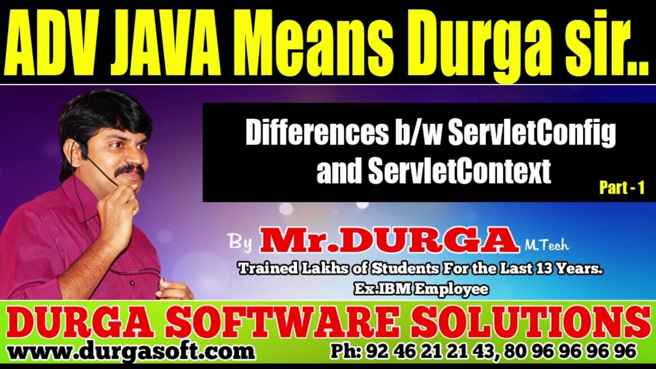 ADV JAVA || Differences between ServletConfig and ServletContext Part  - 1