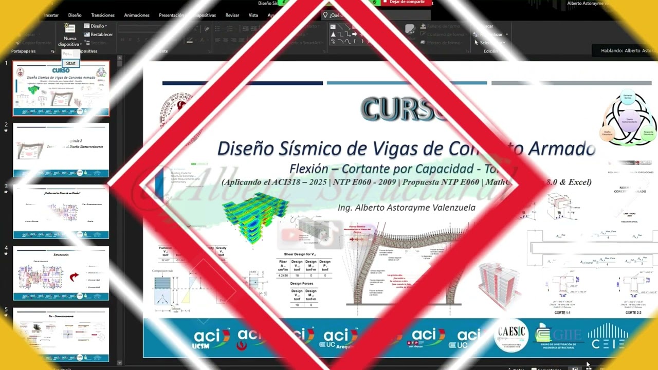 2.11 Diseño a Cortante en Vigas para Sistemas SMF según ACI318 - 2025 |  Diseño por Capacidad - P1