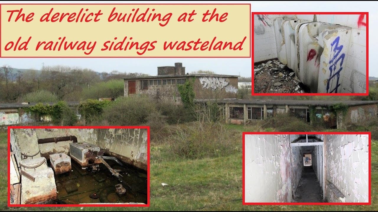 The derelict building at the old railway sidings wasteland, illegal rave going on. South Wales