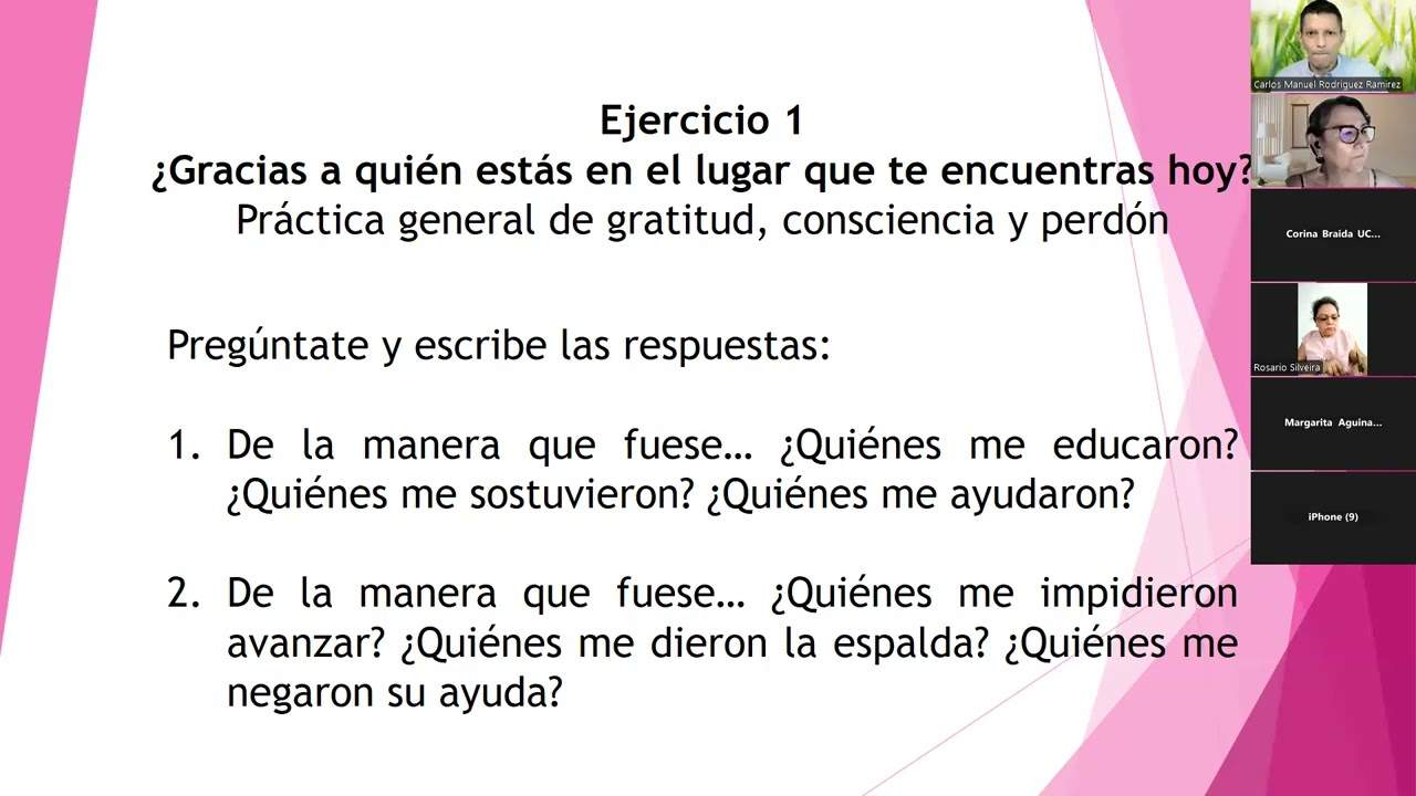 Constelaciones familiares. Ejercicios de consciencia. Parte 1.