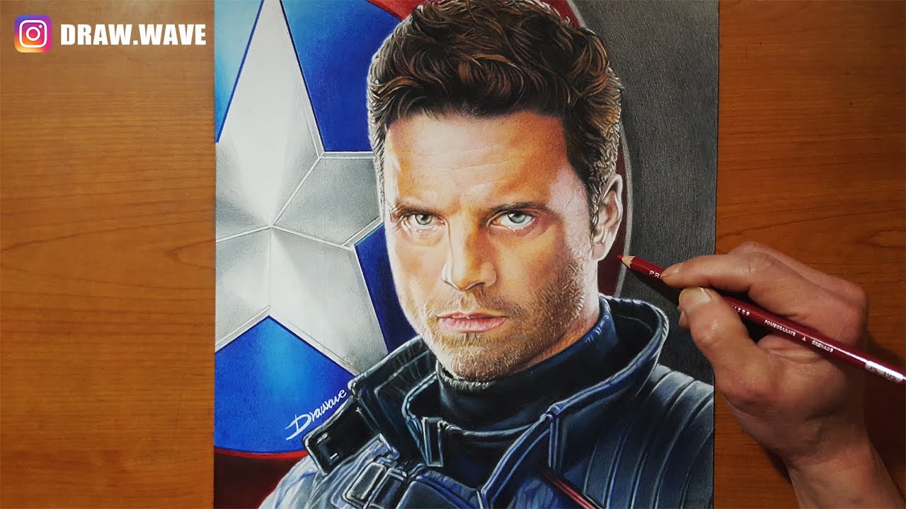 Drawing Winter Soldier : Bucky Barnes