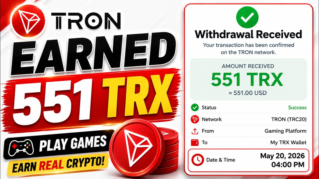 551 TRX In Few Minutes 🤑 Claim Free Tron TRX Every 30 minutes (with proof)
