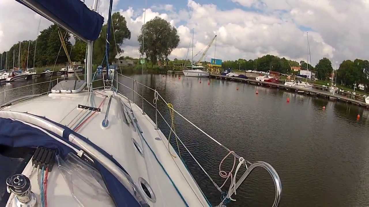 Maxus 33, cumowanie, podejscie do bojki rufą, Sztynort
