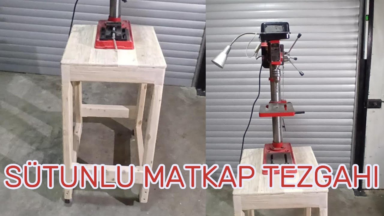 SÜTÜNLU MATKAP TEZGAHI YAPIMI ,HAREKETLİ MATKAP TEZGAHI