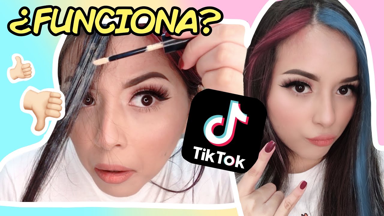 PROBANDO TRUCO PARA PINTAR EL CABELLO CON MAQUILLAJE 😨