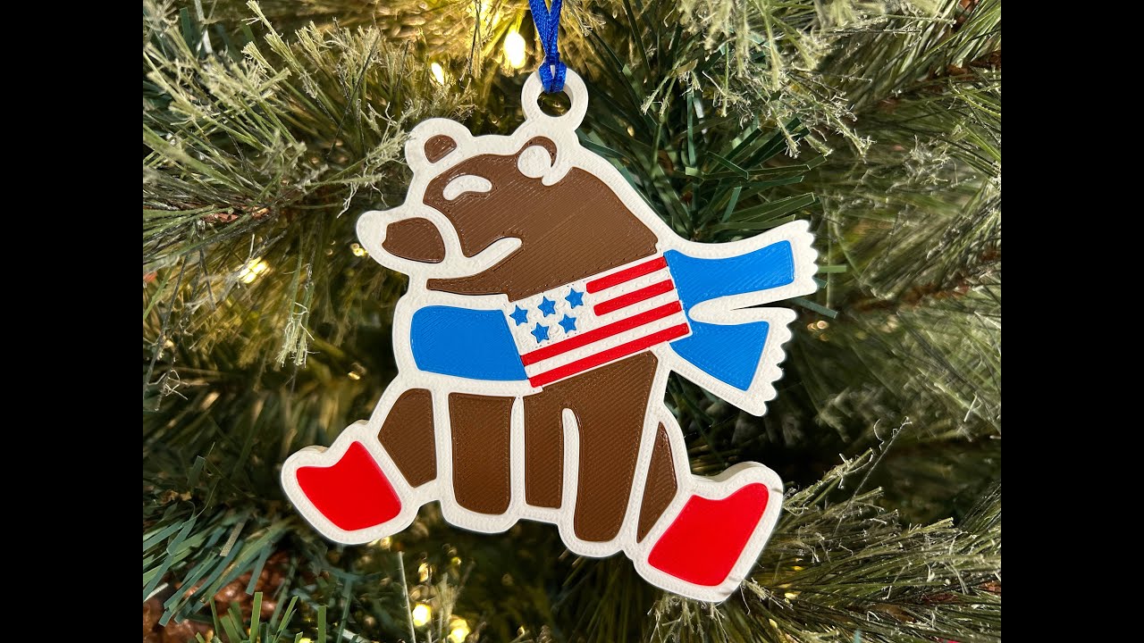 American Bear Ornament -12 DEC 2025 @StarLabs3D