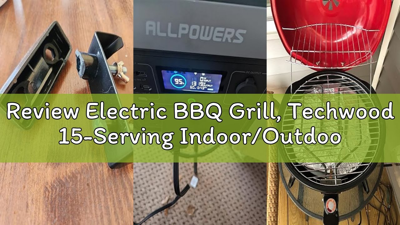 Review Electric BBQ Grill, Techwood 15-Serving Indoor/Outdoor Electric Grill for Indoor & Outdoor Us