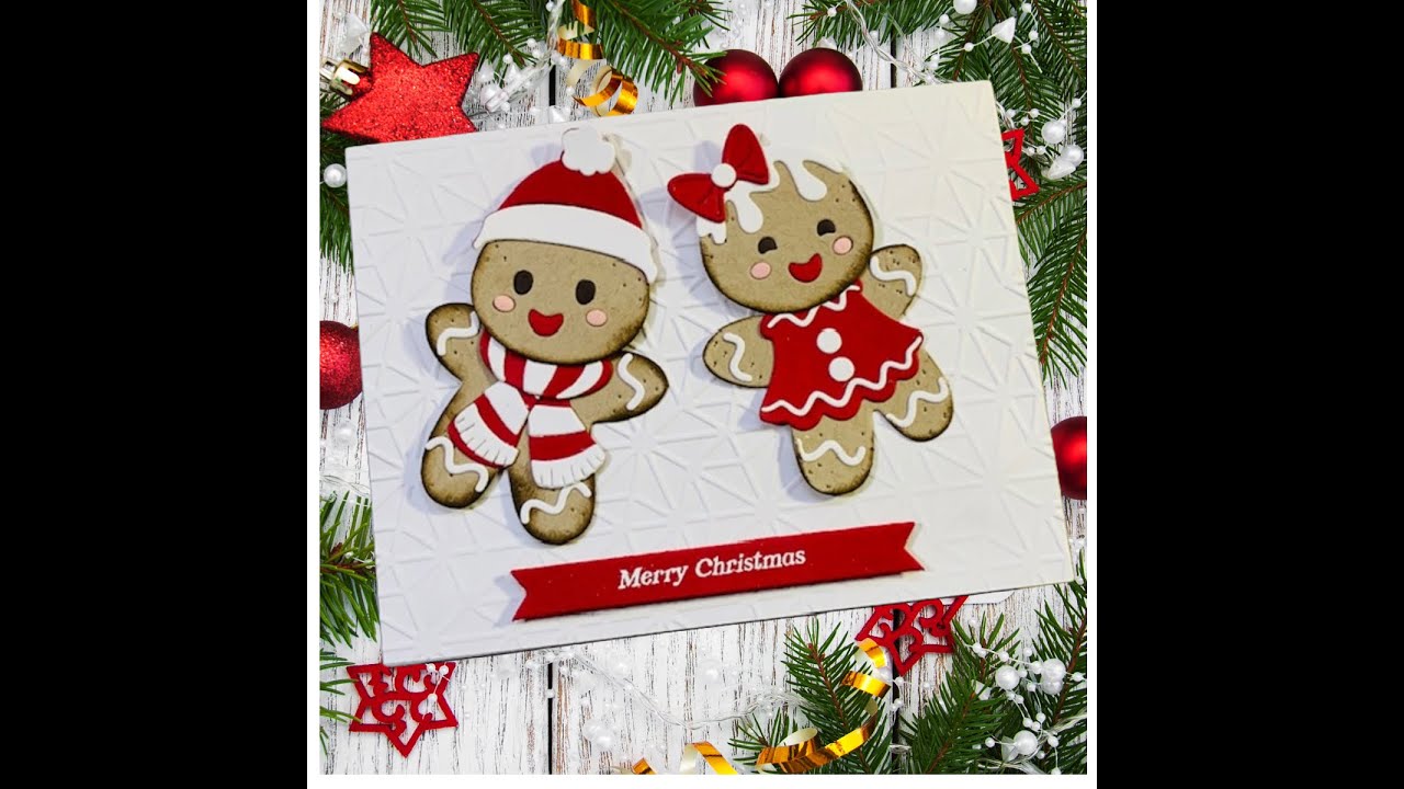 Spellbinders Dancin' Gingerbread & Monoline Stars Embossing Folder