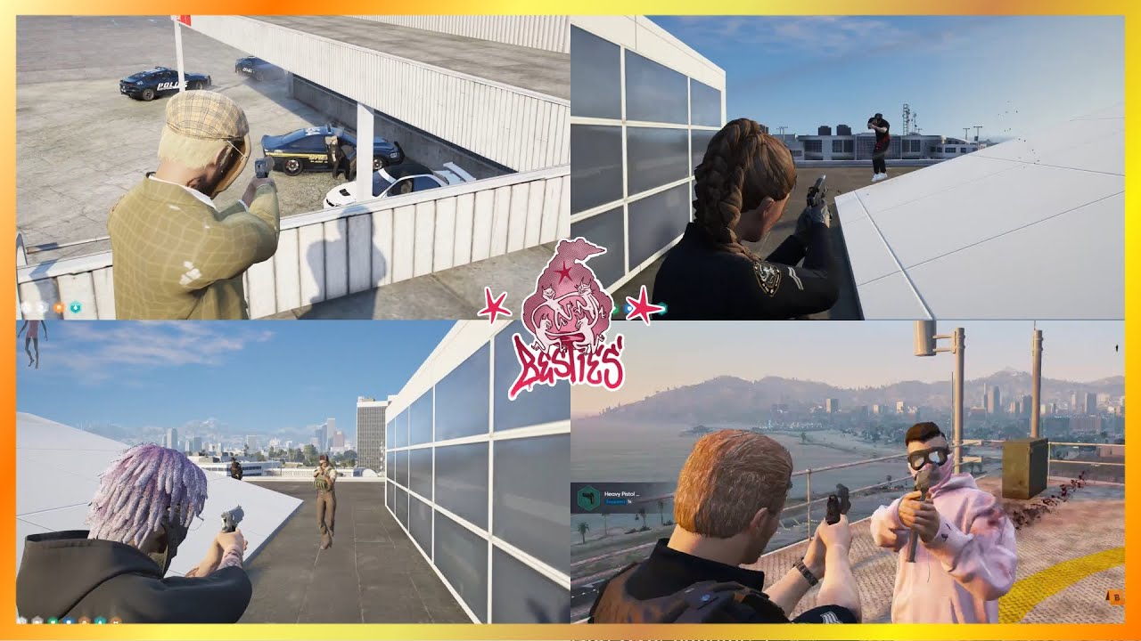 Лучшие друзья против 30+ копов // Банковский грузовик в LSIA (Много точек зрения) | NoPixel 4.0 G...