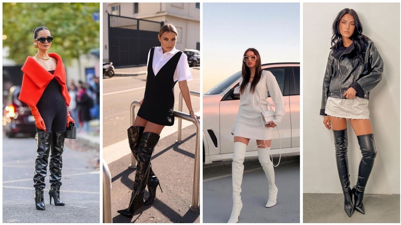 very attractive Thigh High Heel leather boots for girls🥰#leatherboots#thighhighleatherboots #fashion