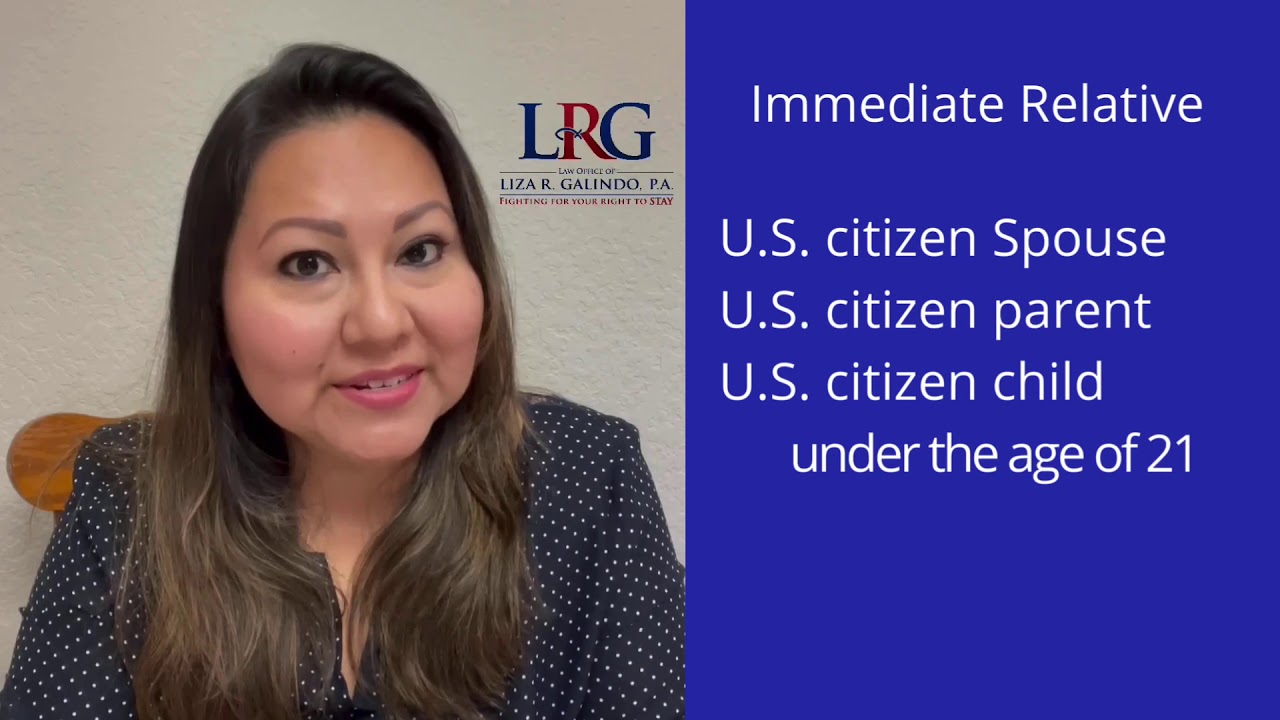 What is an immediate relative for immigration purposes?