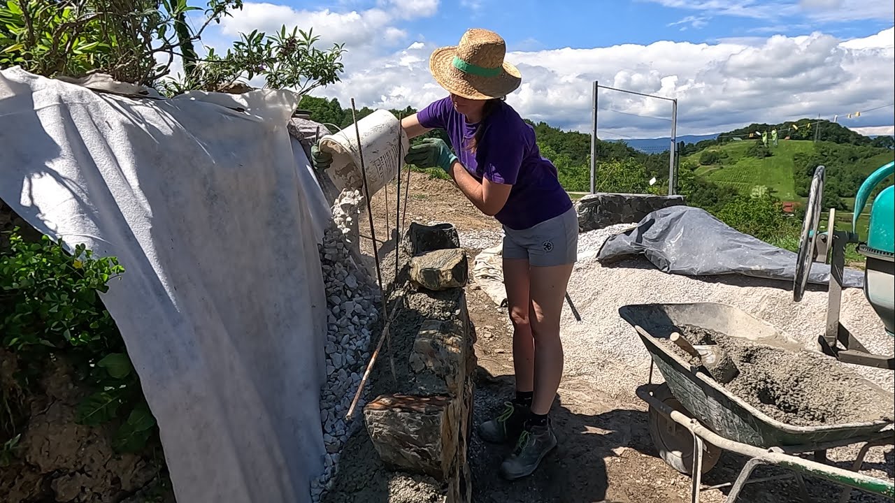 I Start BUILDING Another Retaining STONE Wall